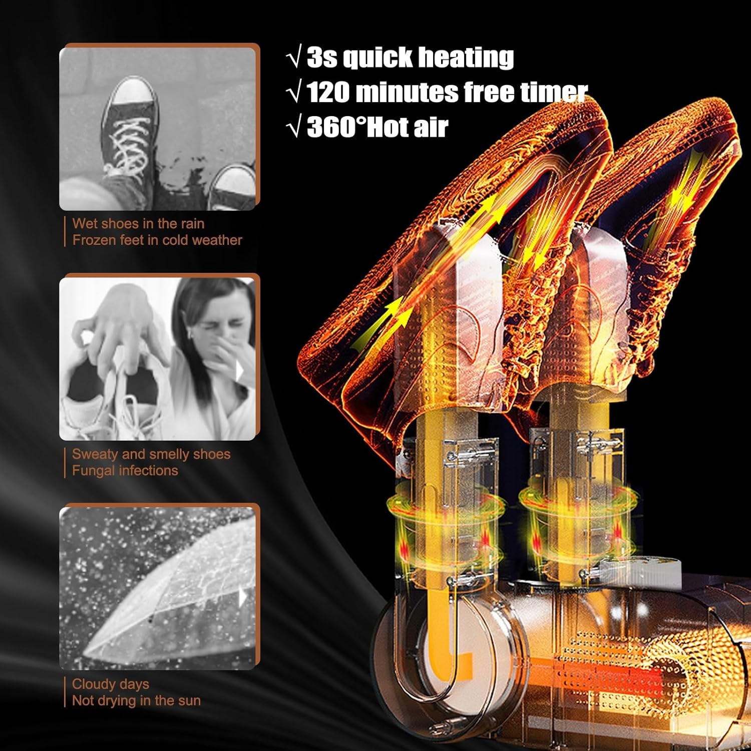 Elektrische Schoenverwarmer & Droger Wit (28% Korting)