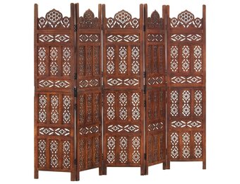 Kamerscherm 5-panelen Mangohout 200x165cm - 35% Korting