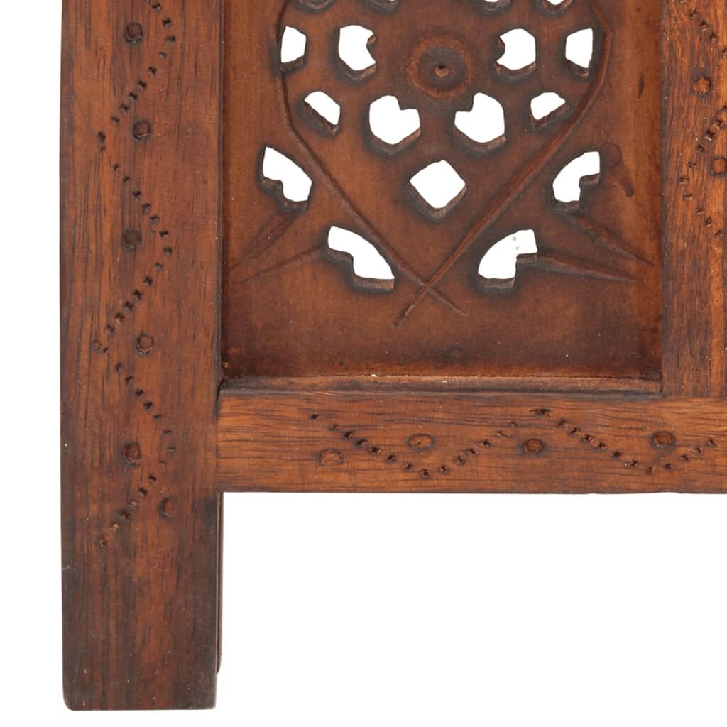 Kamerscherm 5-panelen Mangohout 200x165cm - 35% Korting