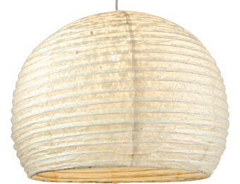 Lokta Papier Lampenkap Halfrond Wit - 40cm | 32% Korting