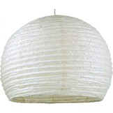 Lokta Papier Lampenkap Halfrond Wit - 40cm | 32% Korting
