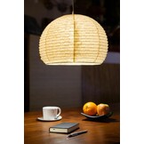 Lokta Papier Lampenkap Halfrond Wit - 40cm | 32% Korting