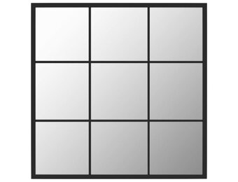 Zwarte Wandspiegel Metaal 60x60 cm - 34% Korting