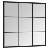 Zwarte Wandspiegel Metaal 60x60 cm - 34% Korting