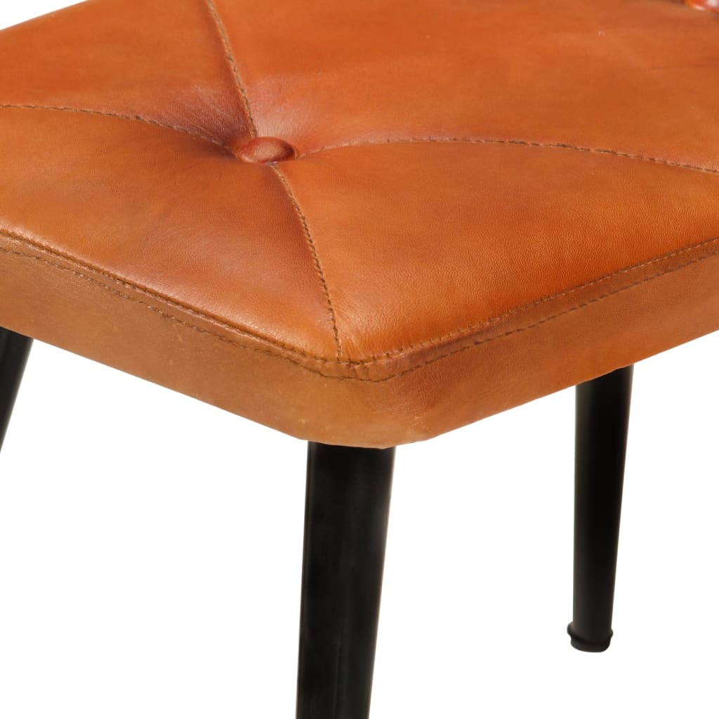 Oorfauteuil met voetensteun van echt leer - 69% korting!