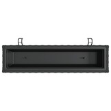 vidaXL Plantenbakken 2 st met haken poly rattan zwart