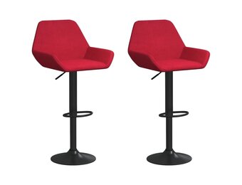2x Wijnrode Fluwelen Barkrukken - 30% Korting