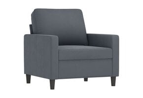 Donkergrijze fluwelen fauteuil 60 cm met 47% korting