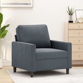 vidaXL Fauteuil 60 cm fluweel donkergrijs
