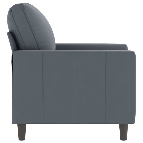 vidaXL Fauteuil 60 cm fluweel donkergrijs