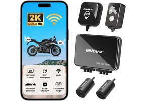 Motorfiets Dashcam Voor & Achter 2K+2K met GPS & WiFi - 35% Korting!