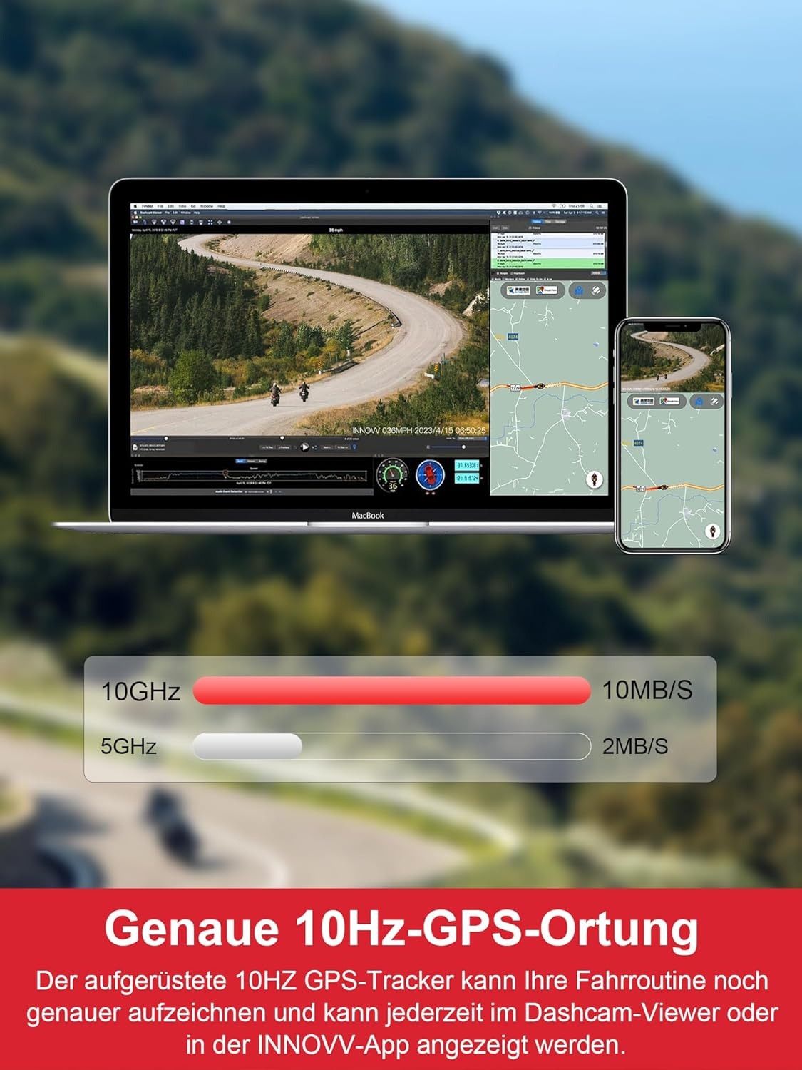 Motorfiets Dashcam Voor & Achter 2K+2K met GPS & WiFi - 35% Korting!