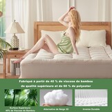 Matrastopper Bamboe Viscose 160x200 cm | 4-5 cm Dik | Rugpijn Verlichtend
