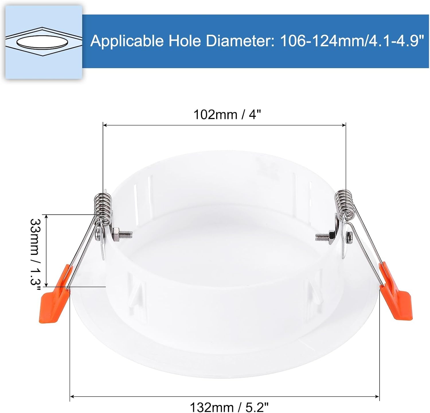 Witte Plafondafdekking 10,5-12,5 cm met Veerdecoratie | 72% Korting