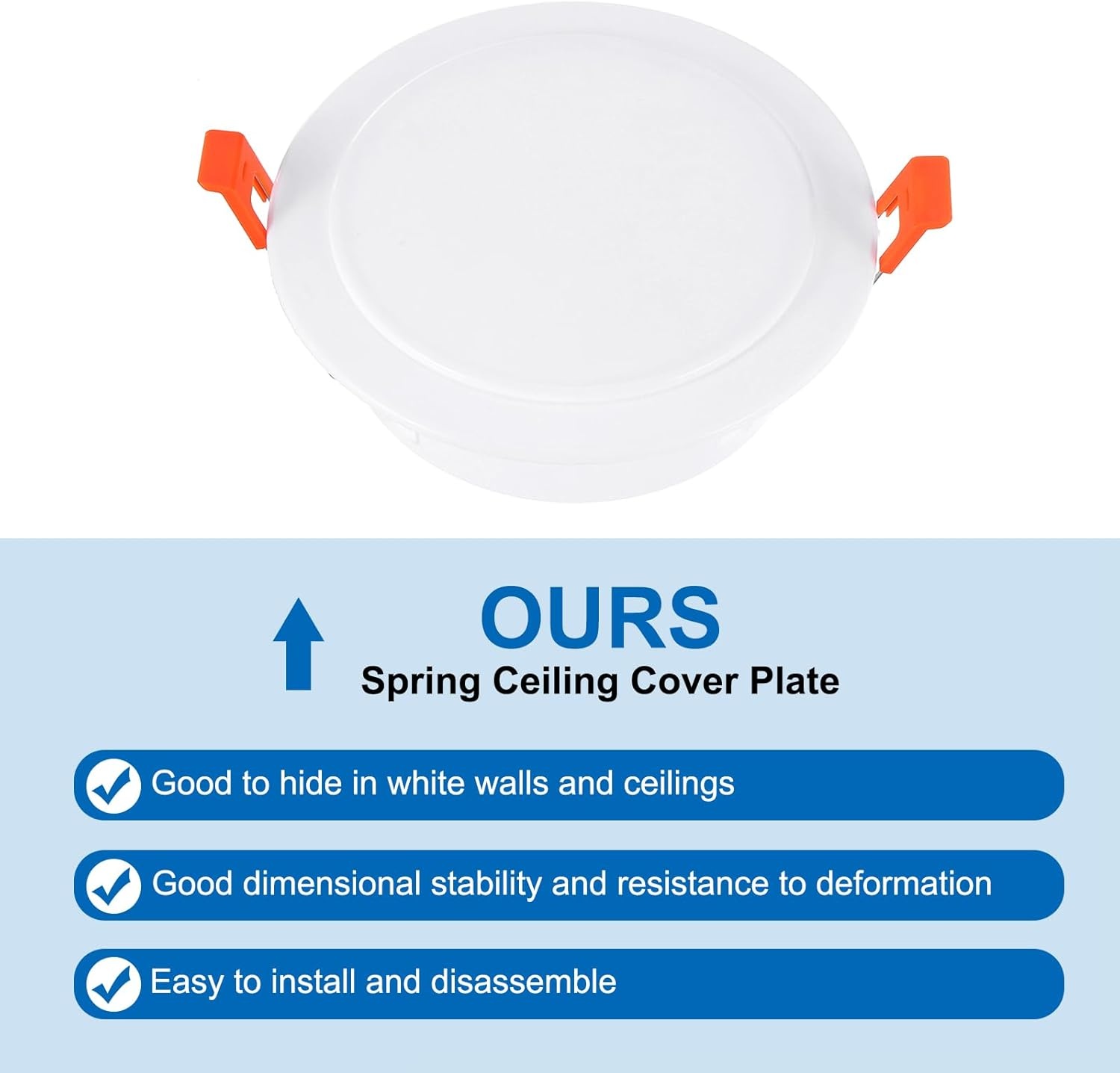 Witte Plafondafdekking 10,5-12,5 cm met Veerdecoratie | 72% Korting