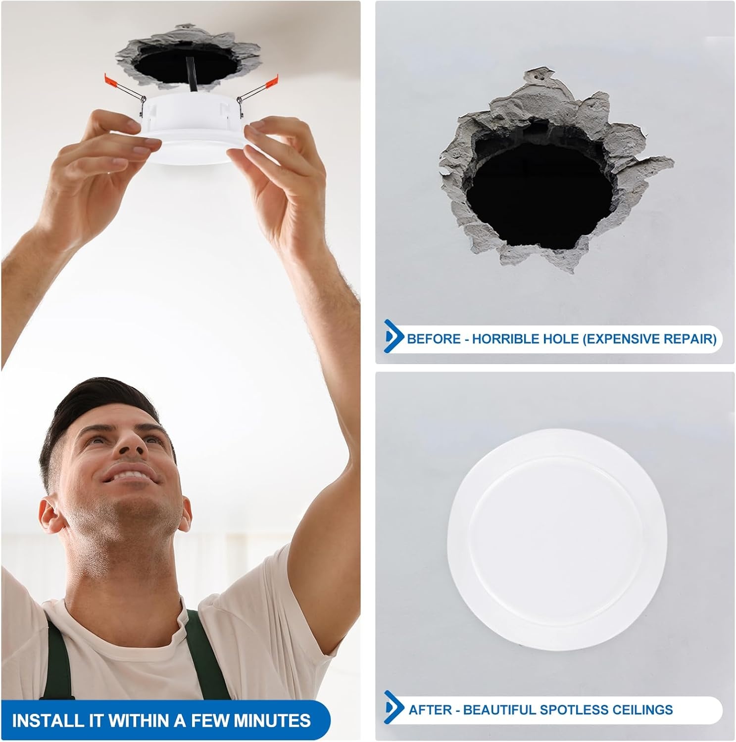 Witte Plafondafdekking 10,5-12,5 cm met Veerdecoratie | 72% Korting