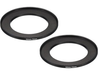 Camera Filter Adapter Ring 52mm-72mm (2 stuks) - Zwart Aluminium
