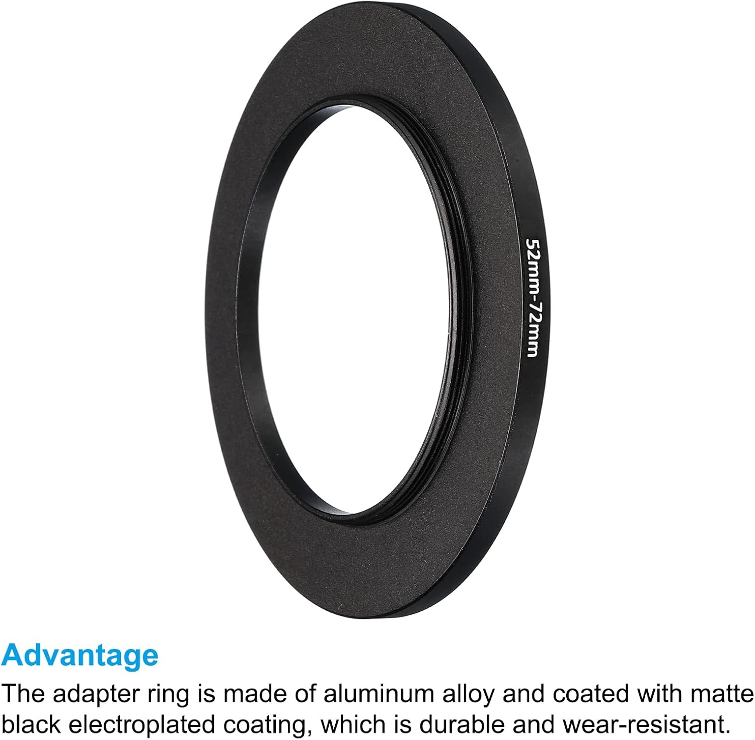 2x Camera Filter Adapter 52mm naar 72mm - Aluminium Zwart (73% Korting)