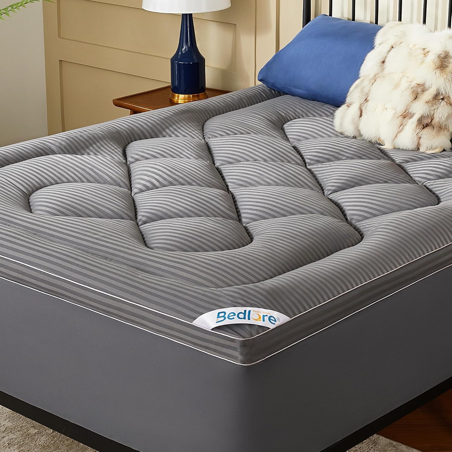 Matrastopper 160x200cm Grijs: Zacht & Ademend, 29% Korting!