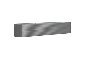 Gep. Staal Plantenbak Grijs 368x80x68 cm - 34% Korting