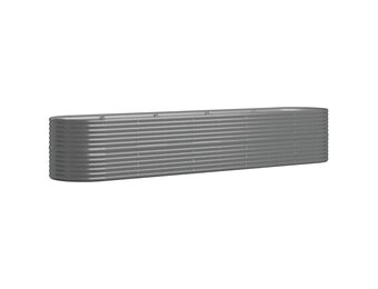Gep. Staal Plantenbak Grijs 368x80x68 cm - 34% Korting