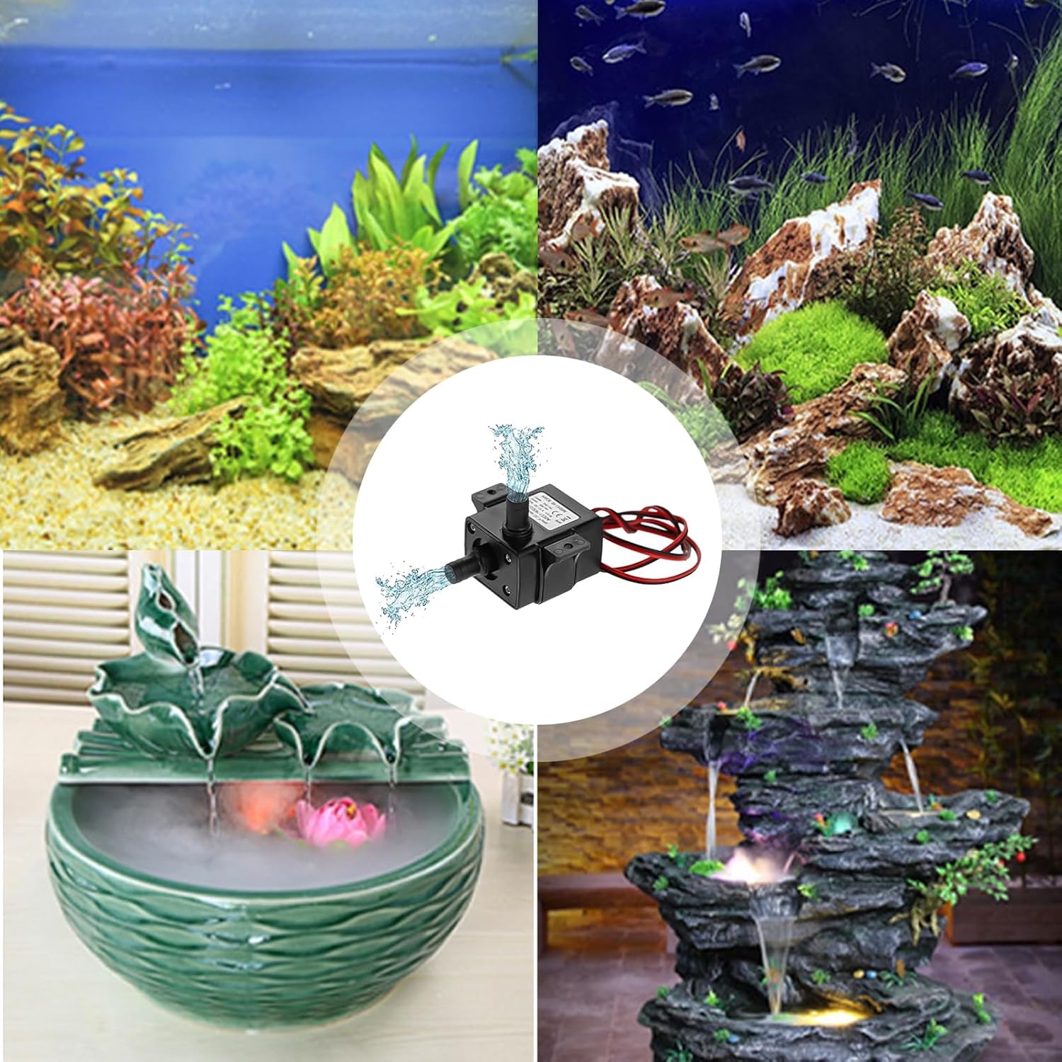 2x Stille Mini Dompelpomp 12V voor Aquarium & Fontein (30% Korting)