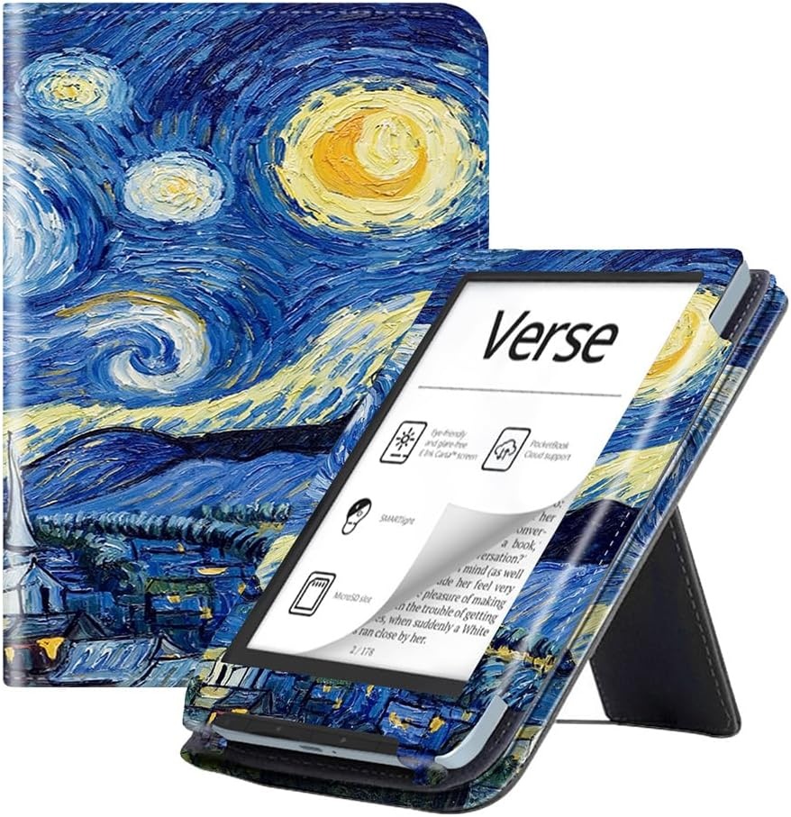 Hoes voor Pocketbook Verse 6 inch Tablet - Ultradun Leer met Stand & Auto Sleep/Wake (71% Korting)