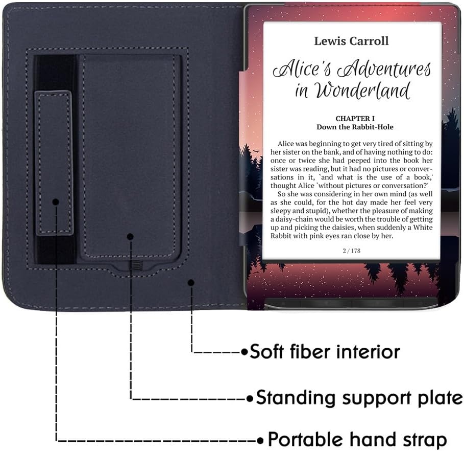 Hoes voor Pocketbook Verse 6 inch Tablet - Ultradun Leer met Stand & Auto Sleep/Wake (71% Korting)