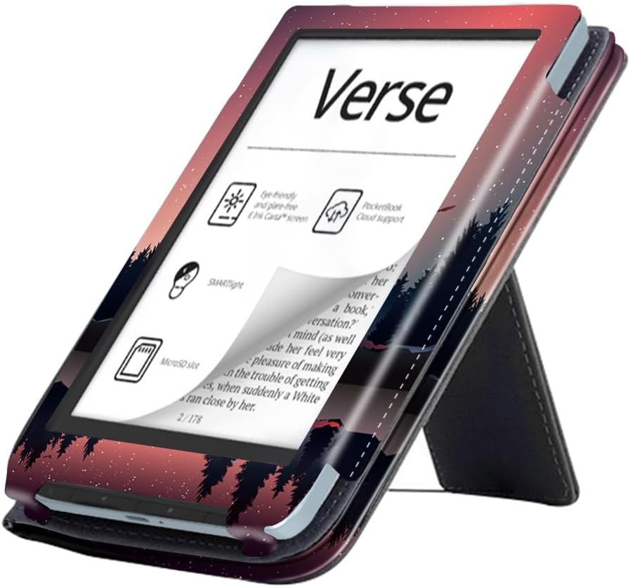 Hoes voor Pocketbook Verse 6 inch Tablet - Ultradun Leer met Stand & Auto Sleep/Wake (71% Korting)