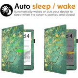 Leren Flip Cover Pocketbook Inkpad 4 (7.8") met Stand & Auto Slaap/Wake - 27% Korting