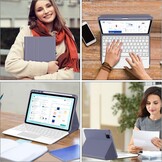 Paarse AZERTY Toetsenbordhoes met Trackpad voor Xiaomi Pad 6/6 Pro 11 inch - 74% Korting!