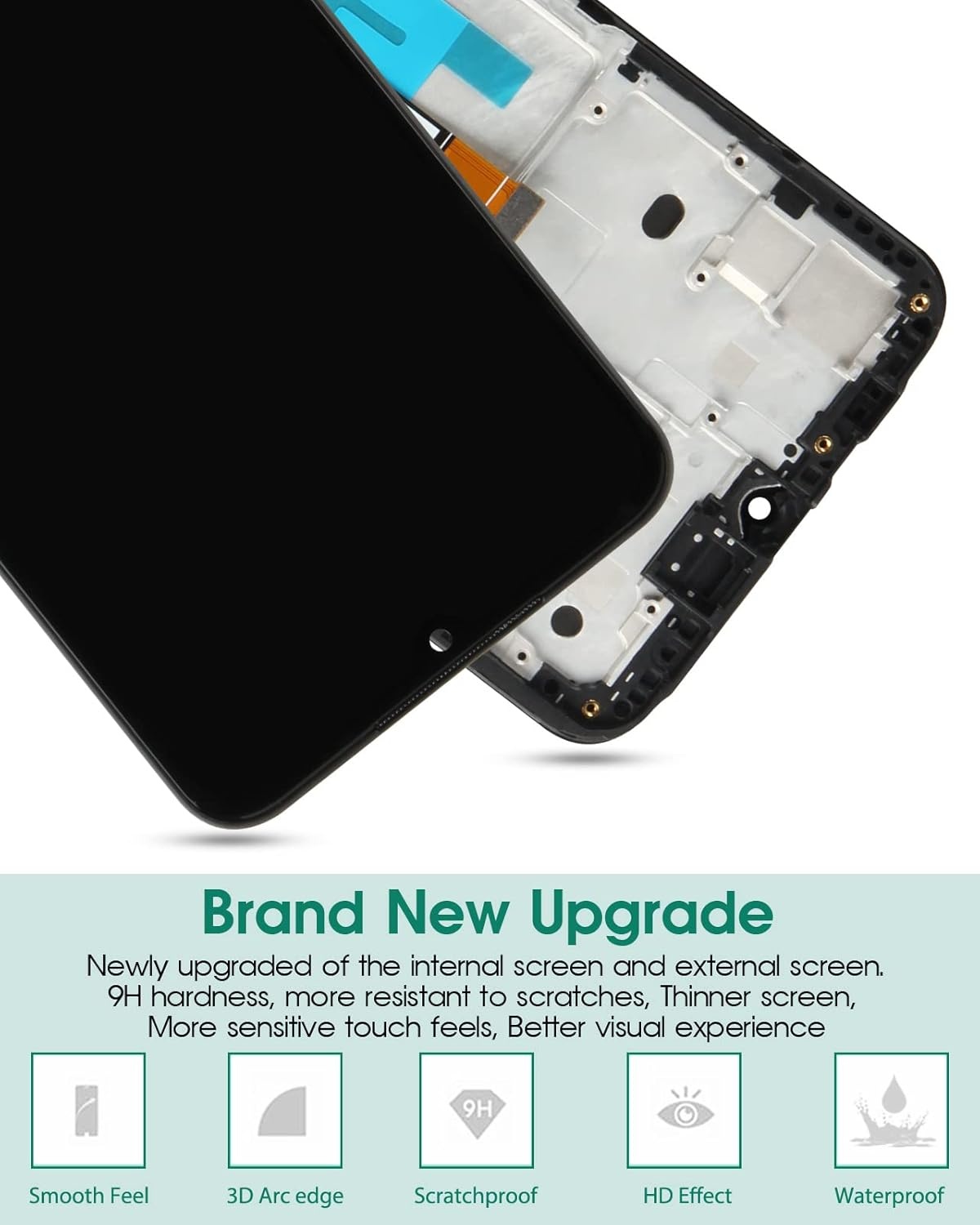 Schermvervanging Zwart met Frame Samsung A22 5G - 28% Korting!