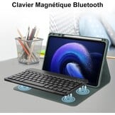 Xiaomi Pad 6/6 Pro Toetsenbordhoes - AZERTY Magnetisch - Donkergroen Leder - 55% Korting