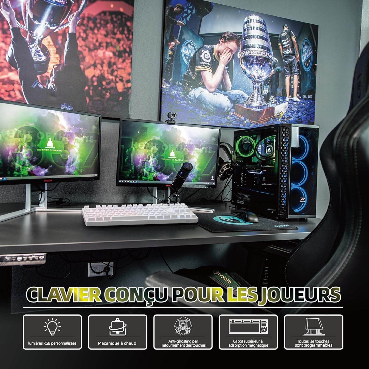 Mechanisch Gaming Toetsenbord Wit - 29% Korting
