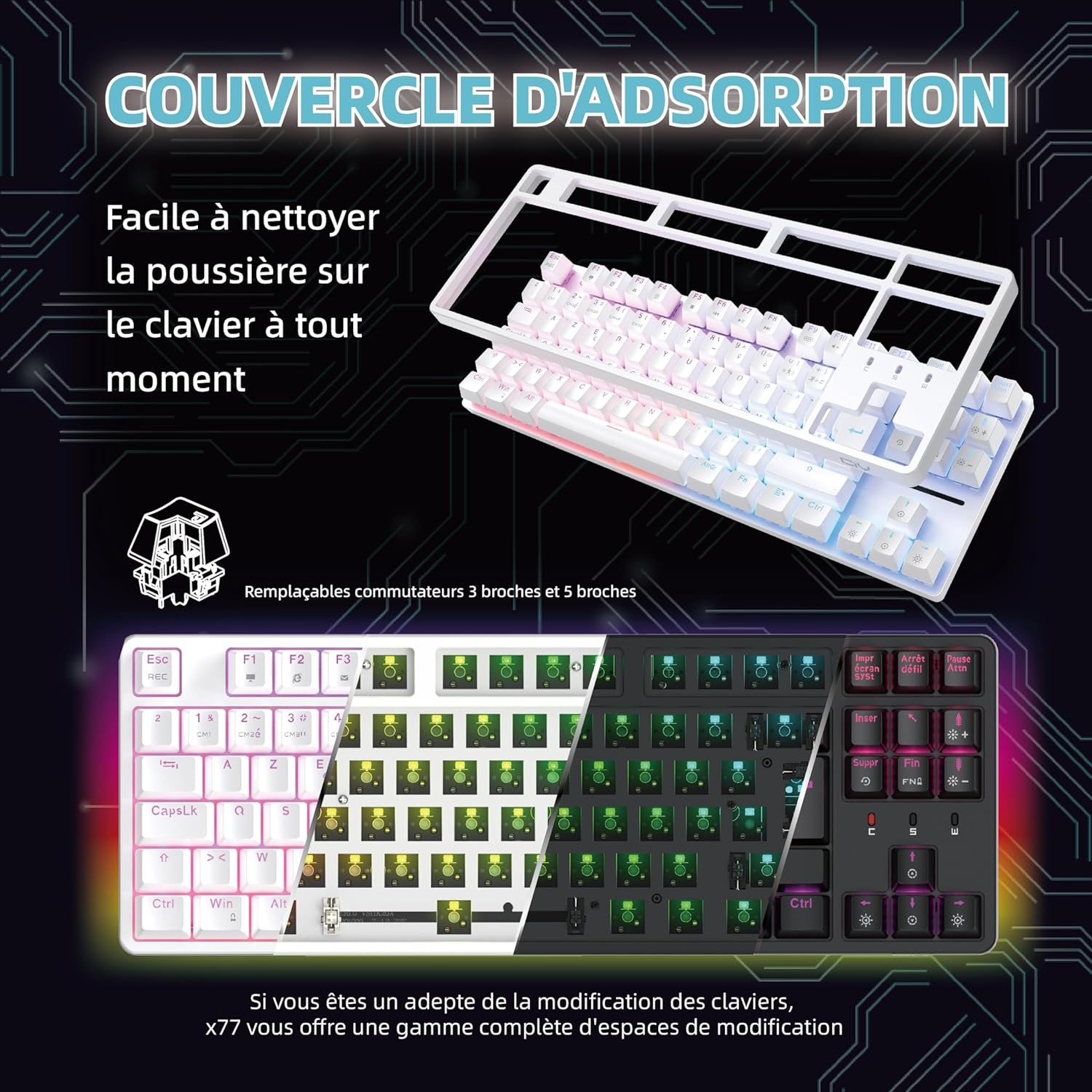Mechanisch Gaming Toetsenbord Wit - 29% Korting