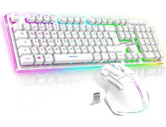 Draadloos Gaming Toetsenbord Muis Combo MK600 Wit 29% Korting