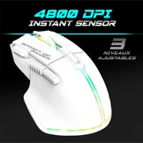 Draadloos Gaming Toetsenbord Muis Combo MK600 Wit 29% Korting