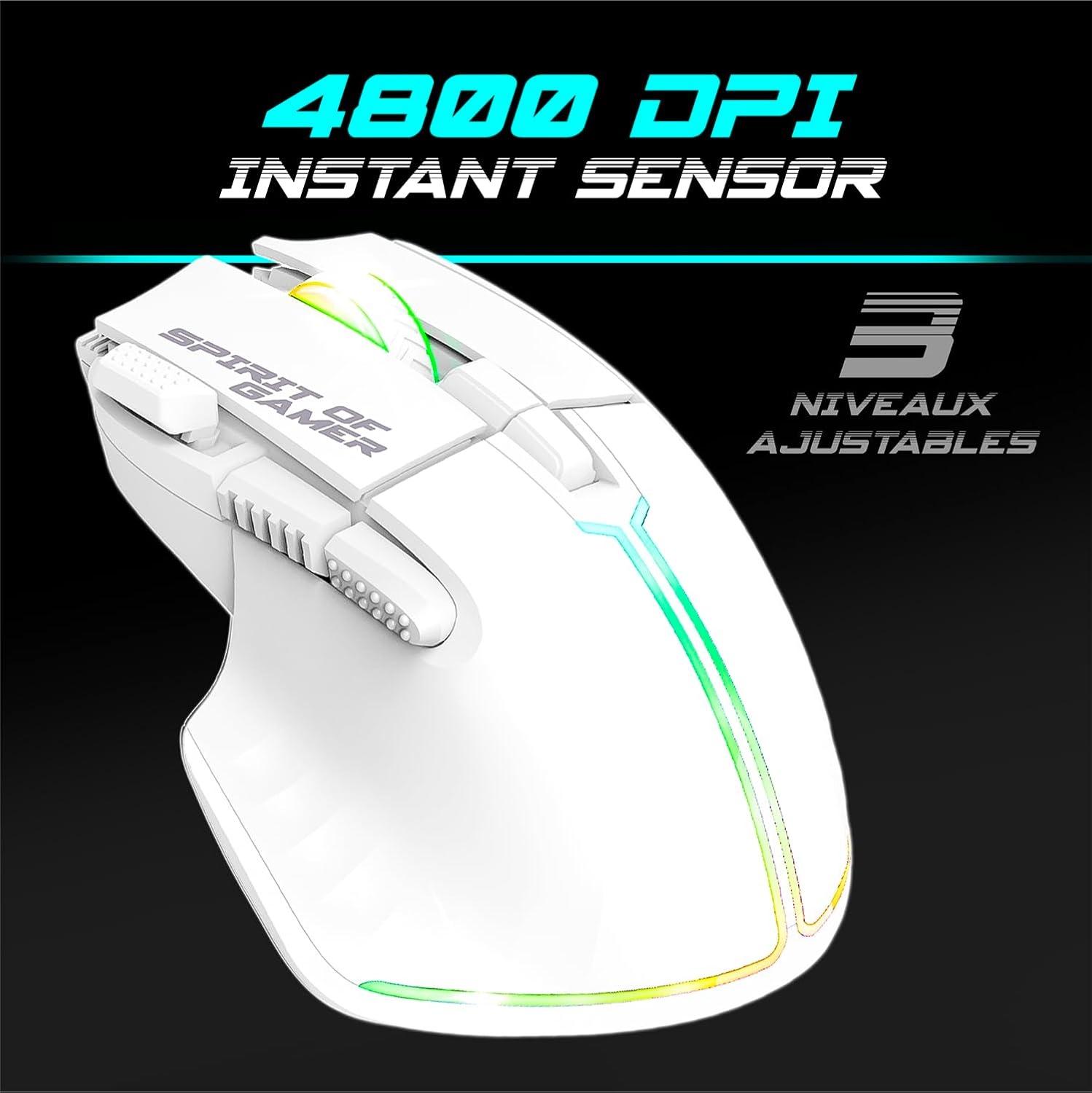 Draadloos Gaming Toetsenbord Muis Combo MK600 Wit 29% Korting