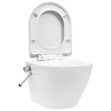 Randloos Hangend Toilet met Bidetfunctie - Keramiek Wit (35% Korting)
