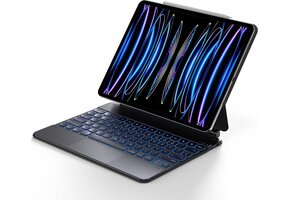 iPad Pro 12.9 Toetsenbord Hoes met Touchpad & 7-kleurige Verlichting - Zwart (29% Korting)