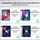 iPad Pro 12.9 Toetsenbord Hoes met Touchpad & 7-kleurige Verlichting - Zwart (29% Korting)