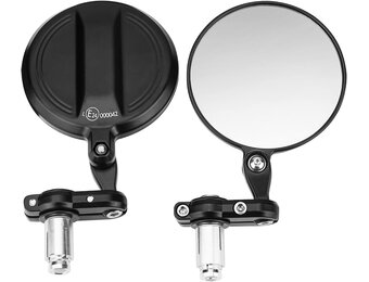 CNC Stuurspiegels Motorfiets - E24 Gecertificeerd - Rond Aluminium