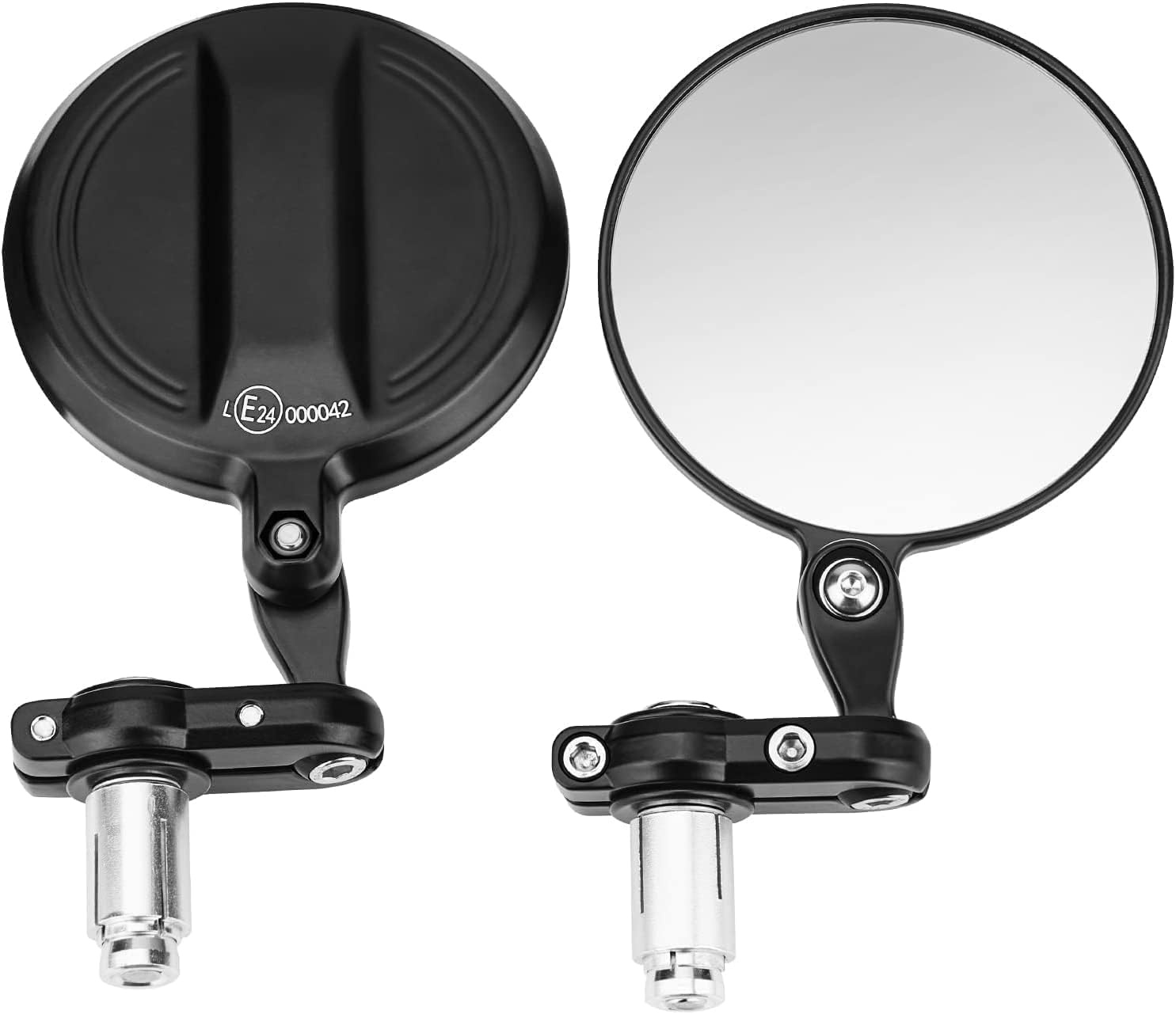 CNC Stuurspiegels Motorfiets - E24 Gecertificeerd - Rond Aluminium