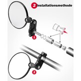CNC Stuurspiegels Motorfiets - E24 Gecertificeerd - Rond Aluminium