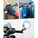 CNC Stuurspiegels Motorfiets - E24 Gecertificeerd - Rond Aluminium