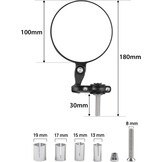 CNC Stuurspiegels Motorfiets - E24 Gecertificeerd - Rond Aluminium