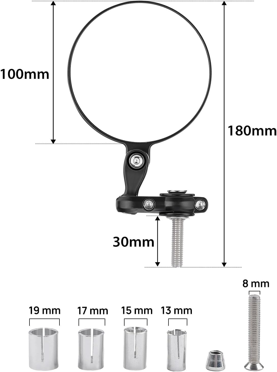 CNC Stuurspiegels Motorfiets - E24 Gecertificeerd - Rond Aluminium