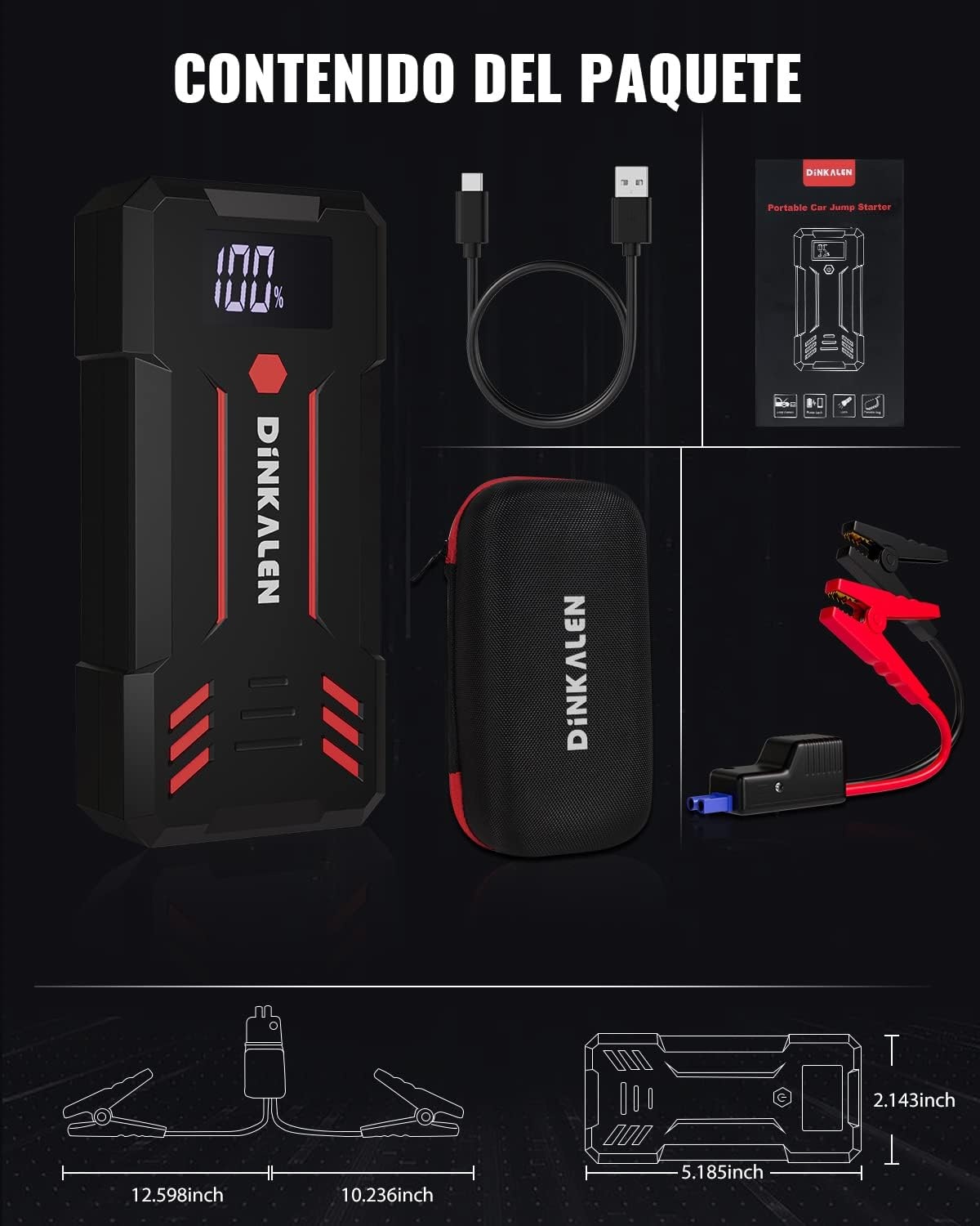 Krachtige Autostarter 23800mAh 3000A - 34% Korting!