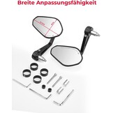 2x Motor Stuurspiegels - Universeel E-gekeurd, 360° Draaibaar