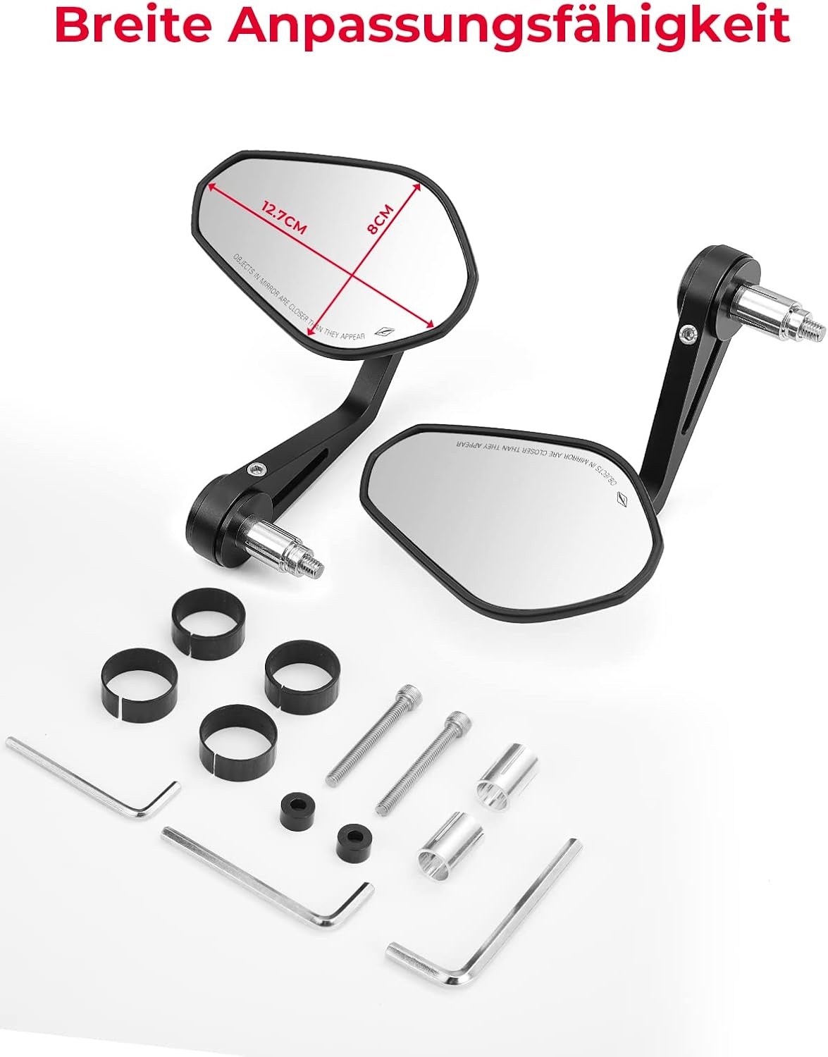 2x Motor Stuurspiegels - Universeel E-gekeurd, 360° Draaibaar